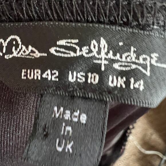 Black Pink Floral‎ Midi Skirt, Vintage, Y2K, Grunge, Goth, Dark Academia, Medium - Picture 5 of 5